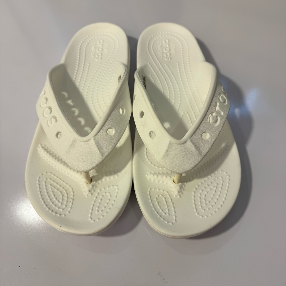 CROCS white Flip Flops
